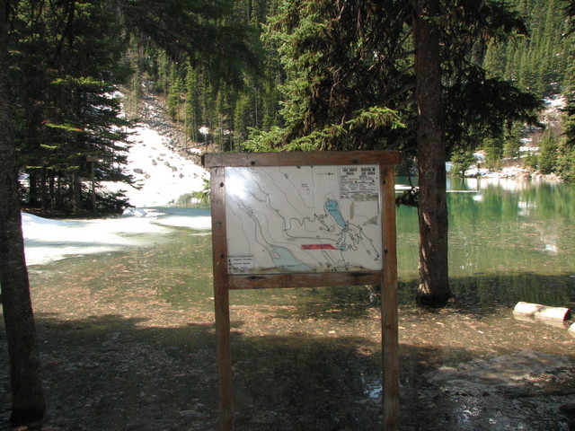 Mirror Lake was somewhat flooded due to the record snowfall this year (2007)