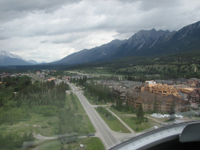 Arriving back in Canmore. I stayed in a hotel just past the traffic circle...