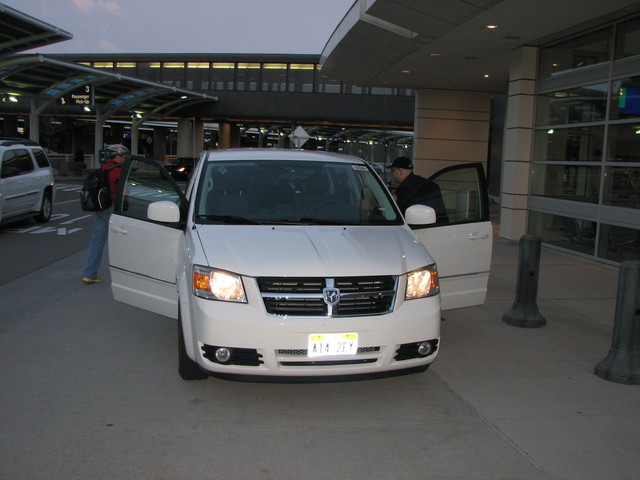 Packing the car, at the Salt Lake City airport