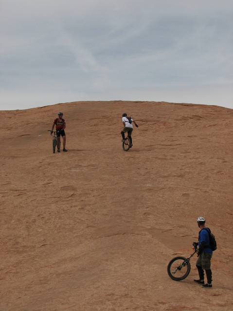 Chris, up a very steep uphill