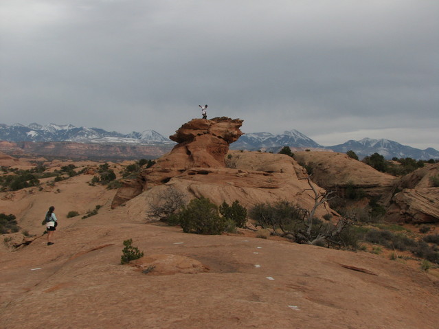 Chris on a rock