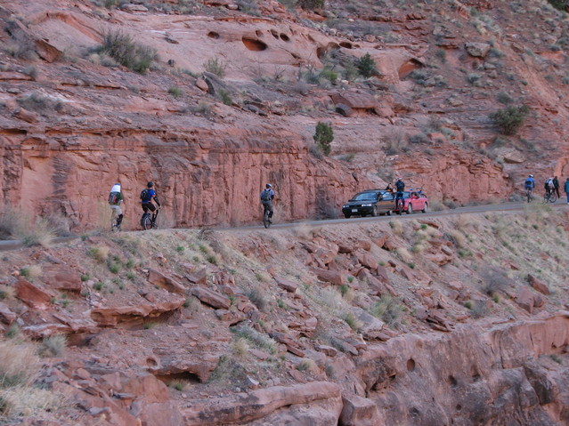 The next day: riding to the Amasaback trailhead