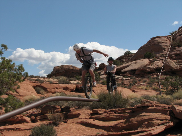 Karl riding the pipe