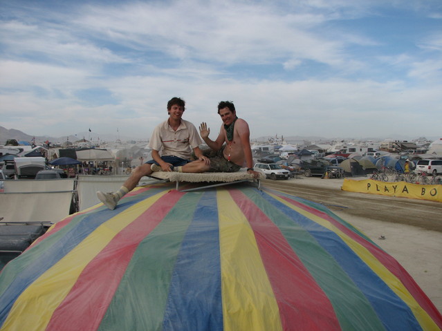 img_9478.jpg: Lance and Davy on the Circus Boot Camp dome